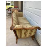 Vintage Sofa with wood trim. 89" long.