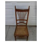 Vintage Oak Dinette/Occasional Chair with cane seat.