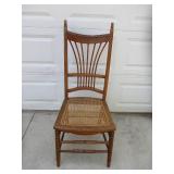 Vintage Oak Dinette/Occasional Chair with cane seat.
