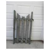 Vintage hand crafted primitive wood garden gate.