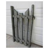 Vintage hand crafted primitive wood garden gate.