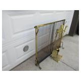 Fireplace Screen and Fireplace Tools