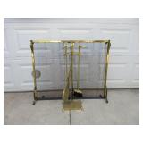 Fireplace Screen and Fireplace Tools