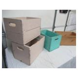 Lot of 4 Vintage painted Wood boxes