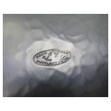 Vintage hammered aluminum lazy Suzan pedestal tray.