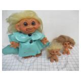 Lot of Vintage Dolls: Trolls, dolls, Minnie & Mickey Mouse, Native American Doll