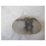 Vintage Alabaster Marble Carved Clam Shell Dish
