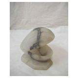 Vintage Alabaster Marble Carved Clam Shell Dish