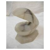 Vintage Alabaster Marble Carved Clam Shell Dish