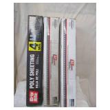 3 Unopened Boxes of Rolls of Clear Poly Sheeting. Total 2400 Square feet