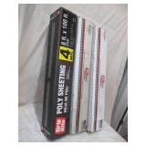 3 Unopened Boxes of Rolls of Clear Poly Sheeting. Total 2400 Square feet