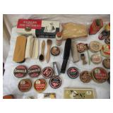 Vintage Lot of Shoe Polish and Shoe Shine Brushes