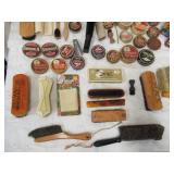 Vintage Lot of Shoe Polish and Shoe Shine Brushes