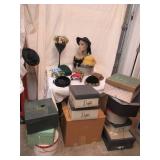 Lot of Vintage Hats and Hat Boxes