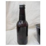 Vintage Beer Paraphernalia. Budweiser Bottle Bud Lite bucket and Beer Tabs