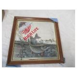 Vintage Miller High Life Beer Wall Mirror. Northern Fish.