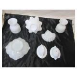 Lot of various vintage Milk Glass pieces