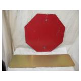 2 Vintage Road Signs. STOP and street sign.