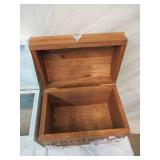 Lot of 2 Table Top Wood Trunks/Gift Card Boxes