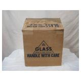 Glass Punch Bowl with 14 cups in box