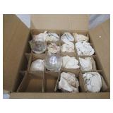 Glass Punch Bowl with 14 cups in box