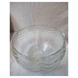 Glass Punch Bowl with 14 cups in box