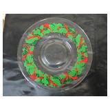 Avon Holiday Hostess Collection: Glassware Christmas Holly - Platter, Compote, Candle Holders and 4 Glasses