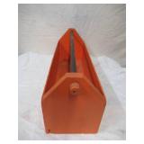 Vintage Wood Tool Travel Carrier Box