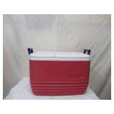 Igloo Cooler. 56 Quart with drain. Red and white.