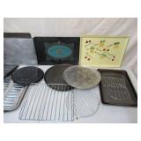 Lot of Kitchenware: Cookie Sheets, Broiling Pans, Trays, Racks and more