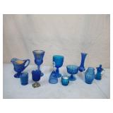 Vintage Lot of Cobalt Blue Glassware items