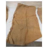 Vintage Lot of Burlap Feed Bags Gunny Sacks some with Advertising