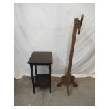Vintage Furniture pieces: Childs Coat Tree and small End Table