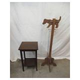 Vintage Furniture pieces: Childs Coat Tree and small End Table