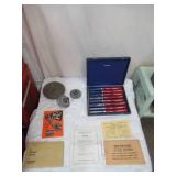 Craftsman & Dunlap Wood Lathe w/ set of Craftsman Professional Cutting Knives in case & Instructions