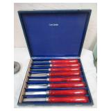 Craftsman & Dunlap Wood Lathe w/ set of Craftsman Professional Cutting Knives in case & Instructions