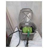 Suncast Garden Hose Storage Container Reel with Hose and Adjustable Nozzle