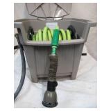 Suncast Garden Hose Storage Container Reel with Hose and Adjustable Nozzle