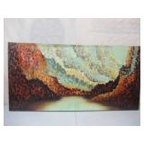 Carolyn Kinder Painting on Wrapped Canvas. Large  60" x 30".