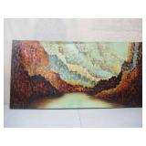 Carolyn Kinder Painting on Wrapped Canvas. Large  60" x 30".