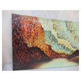 Carolyn Kinder Painting on Wrapped Canvas. Large  60" x 30".