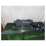 Dunlop Golf Clubs in Golf Bag with Golf Balls, Golf Club covers, Rain Cover and more. AS PICTURED.