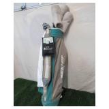Dunlop Golf Clubs in Golf Bag with Golf Balls, Golf Club Covers and other accessories as pictured.