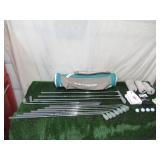 Dunlop Golf Clubs in Golf Bag with Golf Balls, Golf Club Covers and other accessories as pictured.