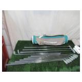 Dunlop Golf Clubs in Golf Bag with Golf Balls, Golf Club Covers and other accessories as pictured.