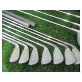 Dunlop Golf Clubs in Golf Bag with Golf Balls, Golf Club Covers and other accessories as pictured.