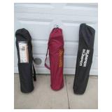 3 Outdoor Folding Chairs in Bags. Advertising: MN Golden Gophers. Bumper to Bumper