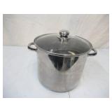12 Quart double handled Stainless Steel Stock Pot with glass Cover