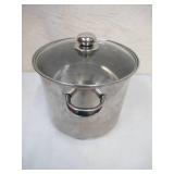 12 Quart double handled Stainless Steel Stock Pot with glass Cover