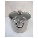 12 Quart double handled Stainless Steel Stock Pot with glass Cover